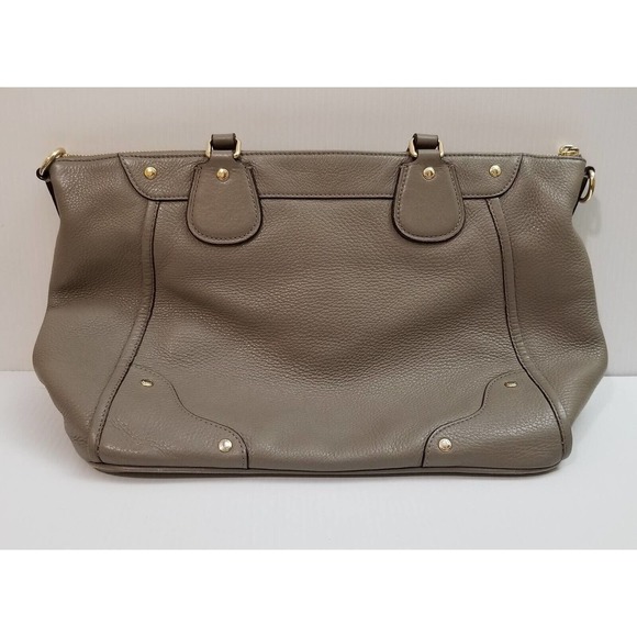 RARE Coach Mickie Gray Smooth Leather Satchel Purse Handbag Crossbody Bag 25032E - Picture 2 of 12